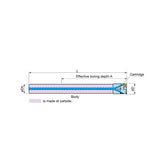 Carbide shank type Diameter: ø16 - ø21  Carbide shank for enhanced deep hole boring  performance (for through-hole) - Big-tools Industrial Supply Tools for Metal Cutting